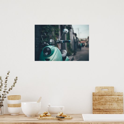 レトロスクーター ポスター (キッチン)