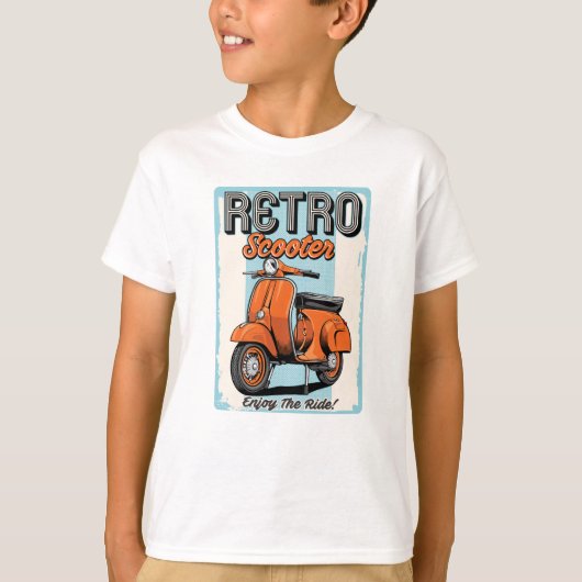レトロスクーター Tシャツ (正面)