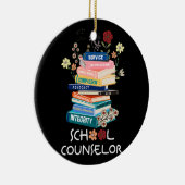 レトロスクールカウンセラーセラピストメンタルヘルス・アドv セラミックオーナメント (右)