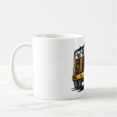 レトロスクールバスヴィンテージ黄 コーヒーマグカップ (左)