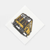 レトロスクールバスヴィンテージ黄 スタンダードランチョンナプキン (角)