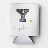 レトロスケッチモノグラムレターY、クーラーボックス 缶クーラー (正面)