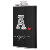 レトロスケッチモノグラム文字A、フラスコ フラスク (左)