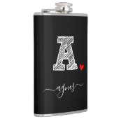 レトロスケッチモノグラム文字A、フラスコ フラスク (右)