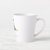レトロスケッチモノグラム文字A、ラテMug カフェラテマグ (右)