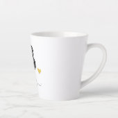 レトロスケッチモノグラム文字B、ラテMug カフェラテマグ (右)