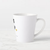 レトロスケッチモノグラム文字C、ラテMug カフェラテマグ (右)