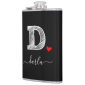 レトロスケッチモノグラム文字D、フラスコ フラスク (左)