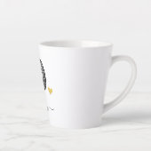 レトロスケッチモノグラム文字D、ラテMug カフェラテマグ (右)