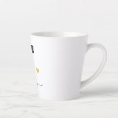 レトロスケッチモノグラム文字F、ラテMug カフェラテマグ (右)