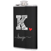 レトロスケッチモノグラム文字K、フラスコ フラスク (左)