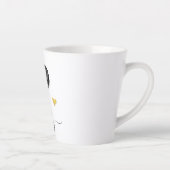 レトロスケッチモノグラム文字P、ラテMug カフェラテマグ (右)