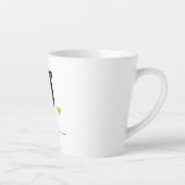 レトロスケッチモノグラム文字U、ラテMug カフェラテマグ (右)