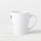 レトロスケッチモノグラム文字Y、ラテMug カフェラテマグ (右)