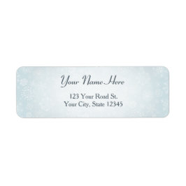 レトロスケッチ凍っていスノーフレークonアイスブルー ラベル