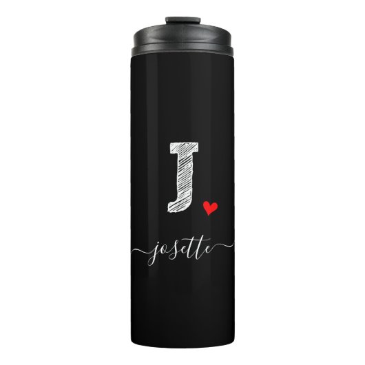 レトロスケッチModiogram Letter J、Thermal Tumbler タンブラー (正面)