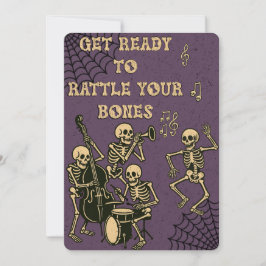 レトロスケルトンバンドハローウィンパーティ 招待状