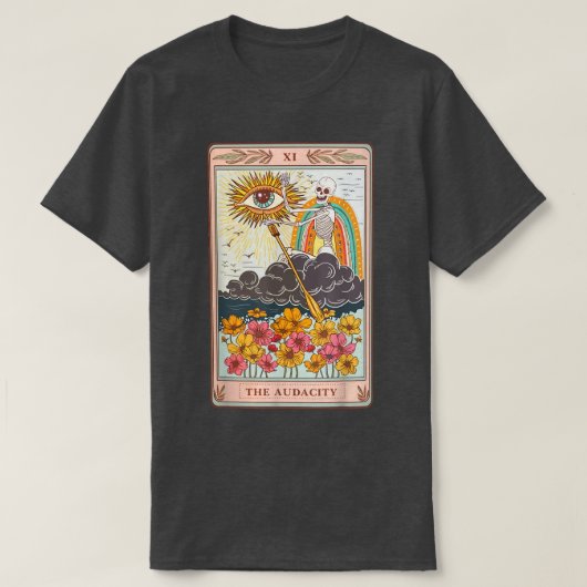 レトロスケルトン乗馬クラウドザアウディシティタロット車 Tシャツ (デザイン正面)