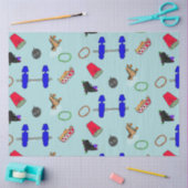 レトロスケートで滑るパーティーティッシュペーパー 薄葉紙 (クラフト)