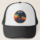 レトロスケートスケート80sスケートボード キャップ (正面)