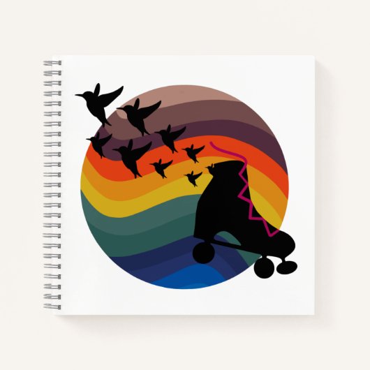 レトロスケートフリー ノートブック (正面)