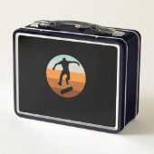 レトロスケートボーダースケートボードスケートボードスケート メタルランチボックス (裏面)