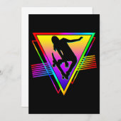 レトロスケートボーダー 招待状 (正面/裏面)