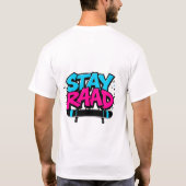 レトロスケートボードアイコン – ステイ素晴らしいTシャツ Tシャツ (裏面)