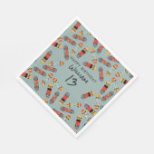 レトロスケートボードブルークールスケートボード誕生日 スタンダードランチョンナプキン (角)