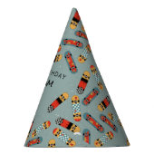 レトロスケートボードブルークールスケートボード誕生日 パーティーハット (右)