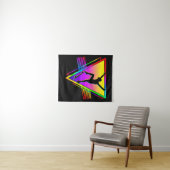 レトロスケートボード シルエットスケーター タペストリー (インサイチュ(横))