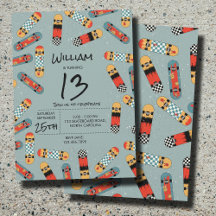 レトロスケートボード ブルー クールスケートボード 誕生日