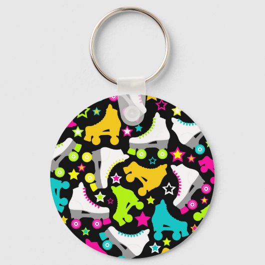 レトロスケート（黒） キーホルダー (正面)