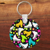 レトロスケート（黒） キーホルダー (正面)