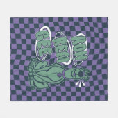 レトロスコビー「OMG」 フリースブランケット (正面(横))