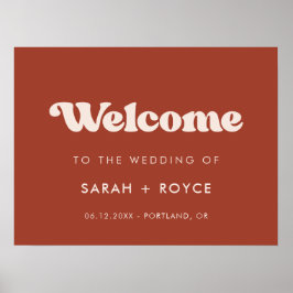 レトロスタイリッシュなテラコッタへようこそ私た結婚ちの ポスター