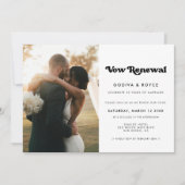 レトロスタイリッシュな私たちは今も誓い更新写真を行う 招待状 (正面)