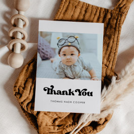 レトロスタイリッシュな赤ちゃんシャワーサンキューカード サンキューカード
