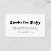 レトロスタイリッシュな赤ちゃんシャワーブックリクエストカード エンクロージャーカード (正面)