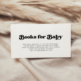 レトロスタイリッシュな赤ちゃんシャワーブックリクエストカード エンクロージャーカード