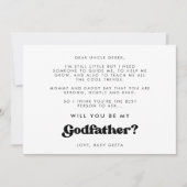 レトロスタイリッシュは私のゴッドファーザーのカードになる 招待状 (正面)