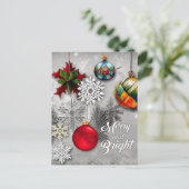 レトロスタイリッシュカラフルオーナメント シーズンポストカード (スタンド正面)