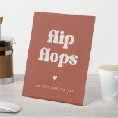 レトロスタイリッシュテラコッタビーチサンダル結婚ズ 台座サイン (インサイチュ)