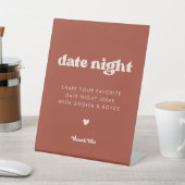 レトロスタイリッシュテラコッタ日付ナイトアイディア 台座サイン (インサイチュ)