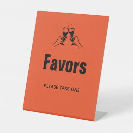 レトロスタイリッシュハンド描画結婚式の引き出物 台座サイン