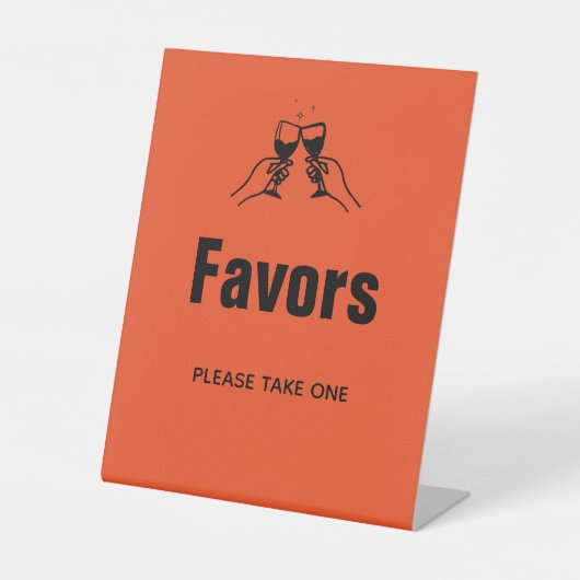 レトロスタイリッシュハンド描画結婚式の引き出物 台座サイン (正面)