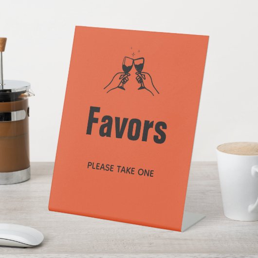 レトロスタイリッシュハンド描画結婚式の引き出物 台座サイン (インサイチュ)