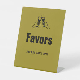 レトロスタイリッシュハンド描画結婚式の引き出物 台座サイン