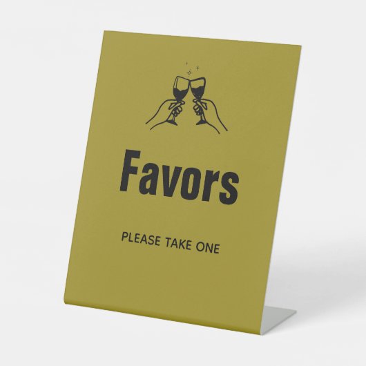 レトロスタイリッシュハンド描画結婚式の引き出物 台座サイン (正面)