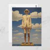 レトロスタイリッシュビーチウェア印象的な夏ファッション ポストカード (正面/裏面)